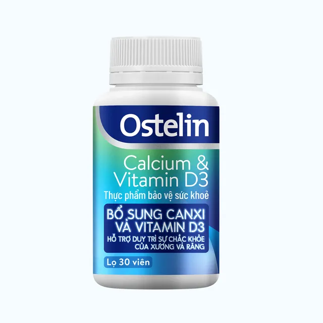 Ostelin Calcium & Vitamin D3 (Lọ 30 Viên)